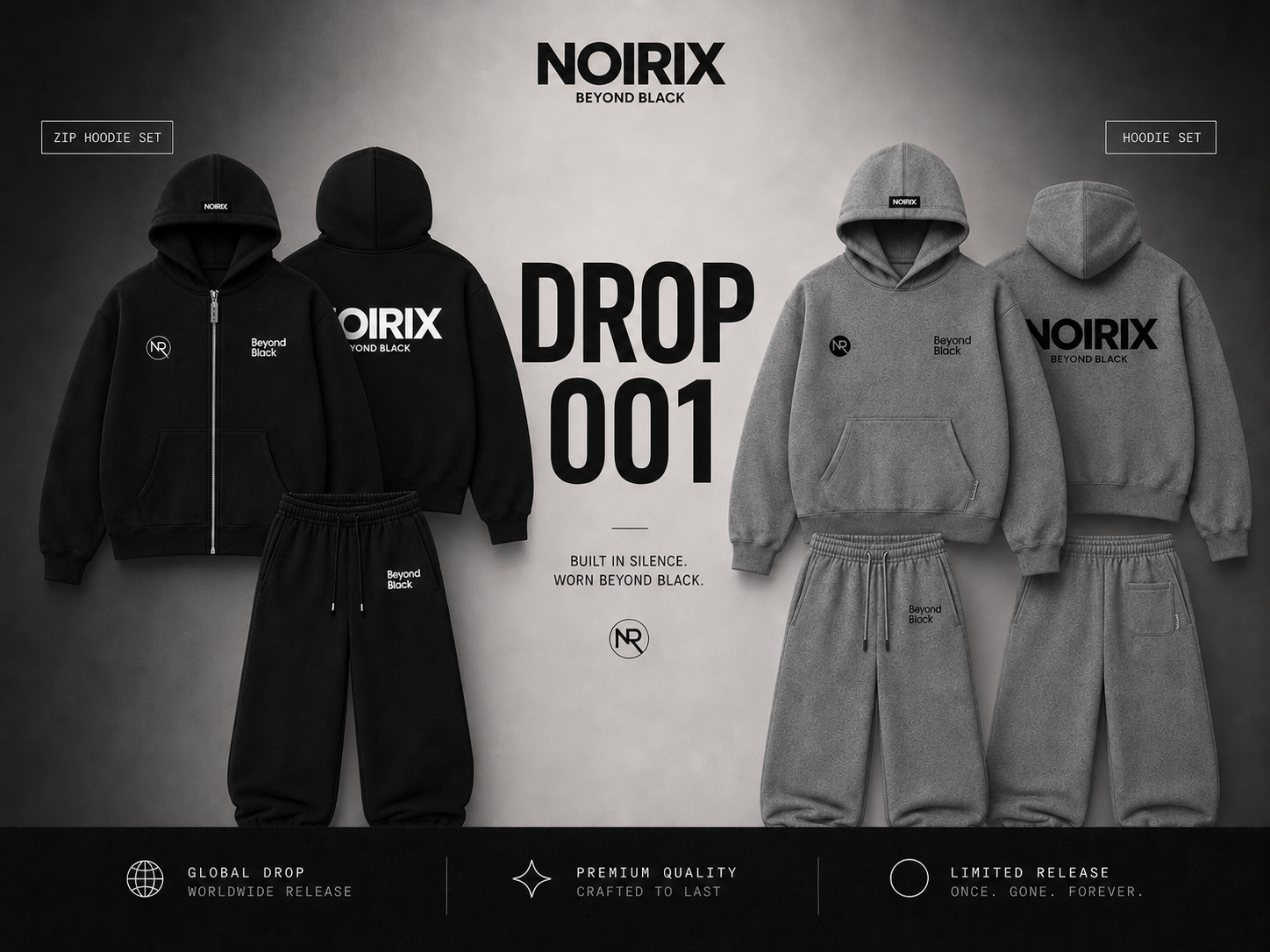 NOIRIX Drop 001 The Void Zip Set campaign